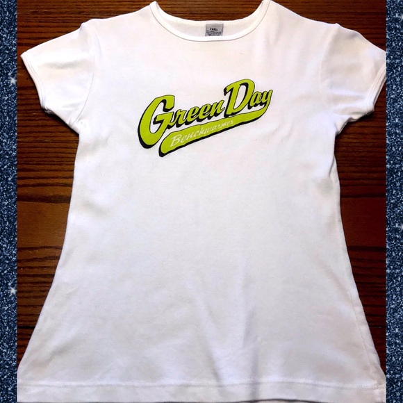 Vintage Tops - Vtg 90s Green Day babydoll band tee